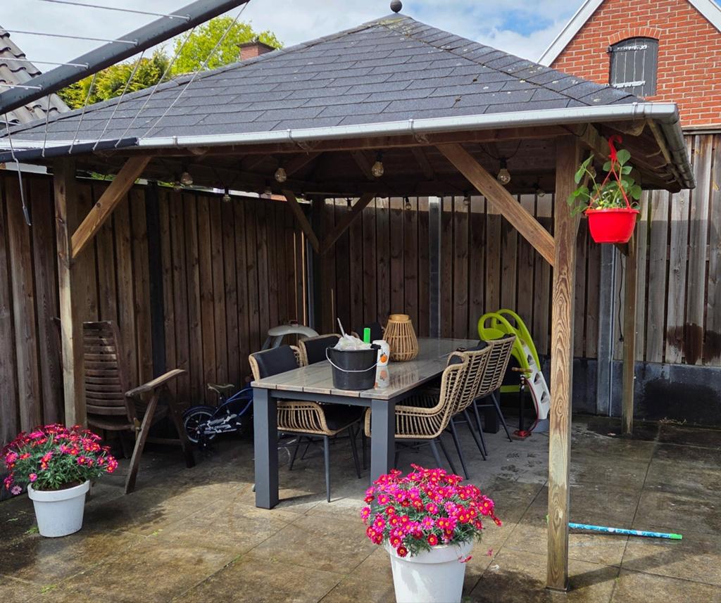Houten tuinpaviljoen / Overkapping, Ophalen of Verzenden, Gebruikt, Tuinpaviljoen