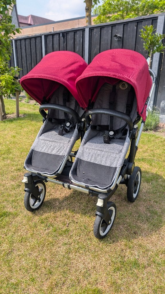 Bugaboo Donkey 2 Duo, Kinderen en Baby's, Kinderwagens en Combinaties, Gebruikt, Combiwagen, Bugaboo, Duowagen, Met reiswieg, Verstelbare duwstang