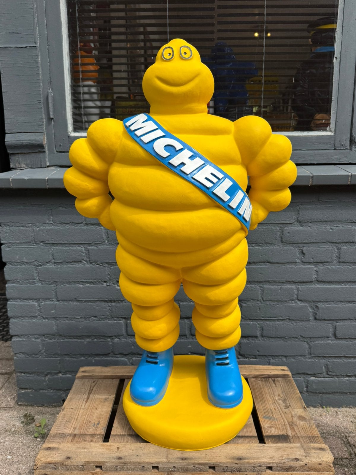 Grote Gele Michelin Man - Bibendum Beeld, Verzamelen, Merken en Reclamevoorwerpen, Ophalen, Reclamebord, Gebruikt, .