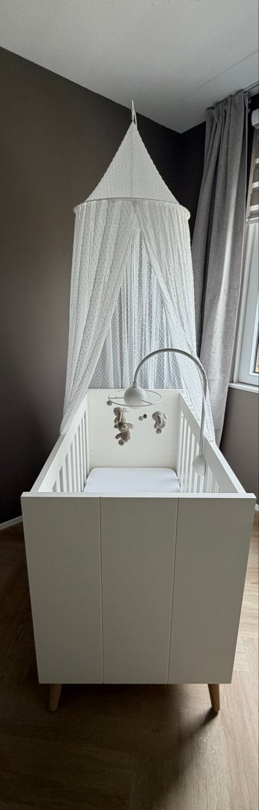 TWF Ledikant 60x120 Beach Island White + complete set, Ophalen, Nieuw, Lattenbodem, Minder dan 140 cm