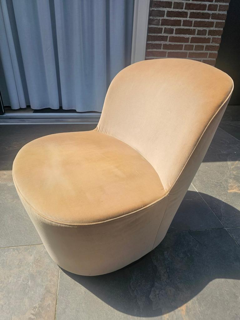 Ikea STOCKHOLM Draaifauteuil - Sandbacka beige, Ophalen, Gebruikt, 75 tot 100 cm, 75 tot 100 cm