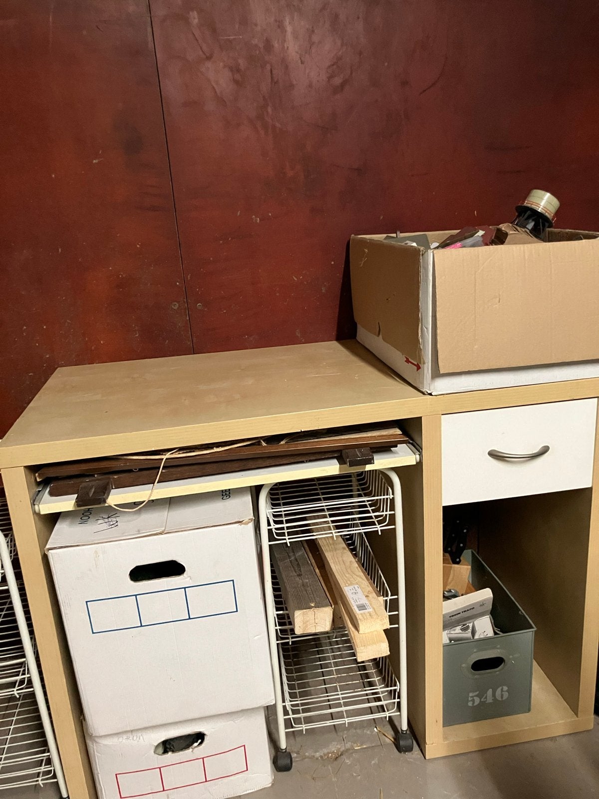 Onderste deel van Bureau Mikael van ikea, Ophalen, Gebruikt, Hout, Overige typen