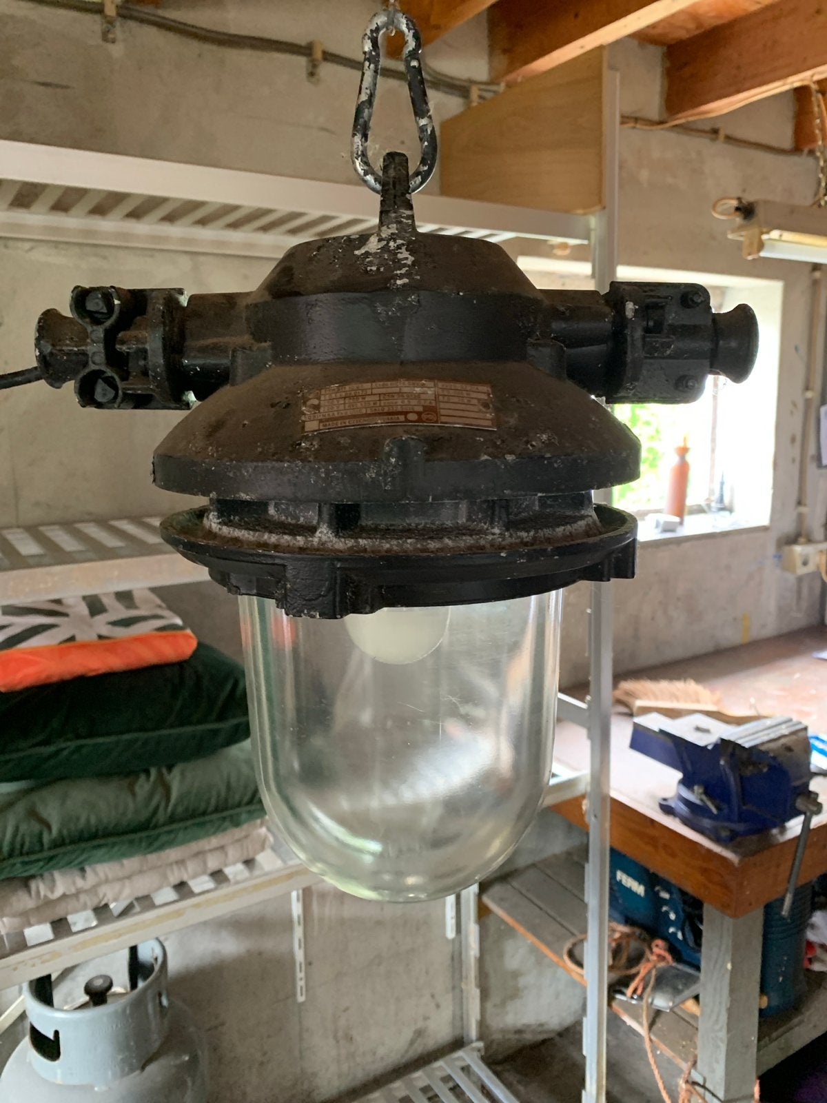 Vintage Industriële Explosieveilige Lamp - Tsjechoslowakije, Ophalen