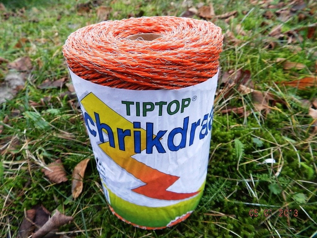SCHRIKDRAAD ,,TIPTOP''  rollen a 250mtr.
