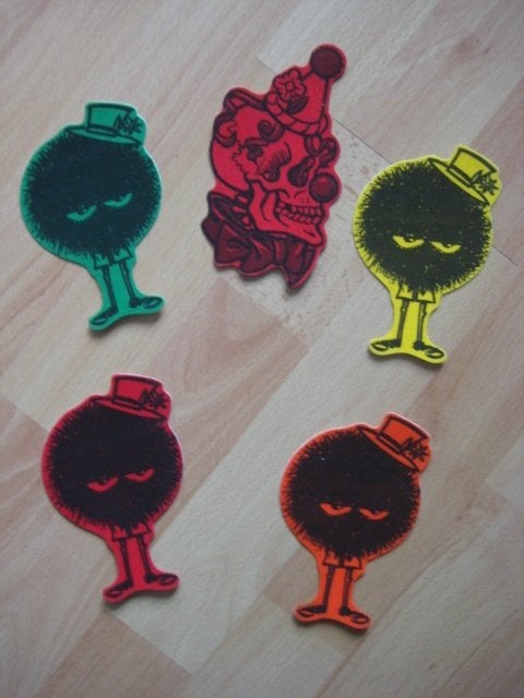 Carnaval stickers skull, Ophalen of Verzenden, Zo goed als nieuw