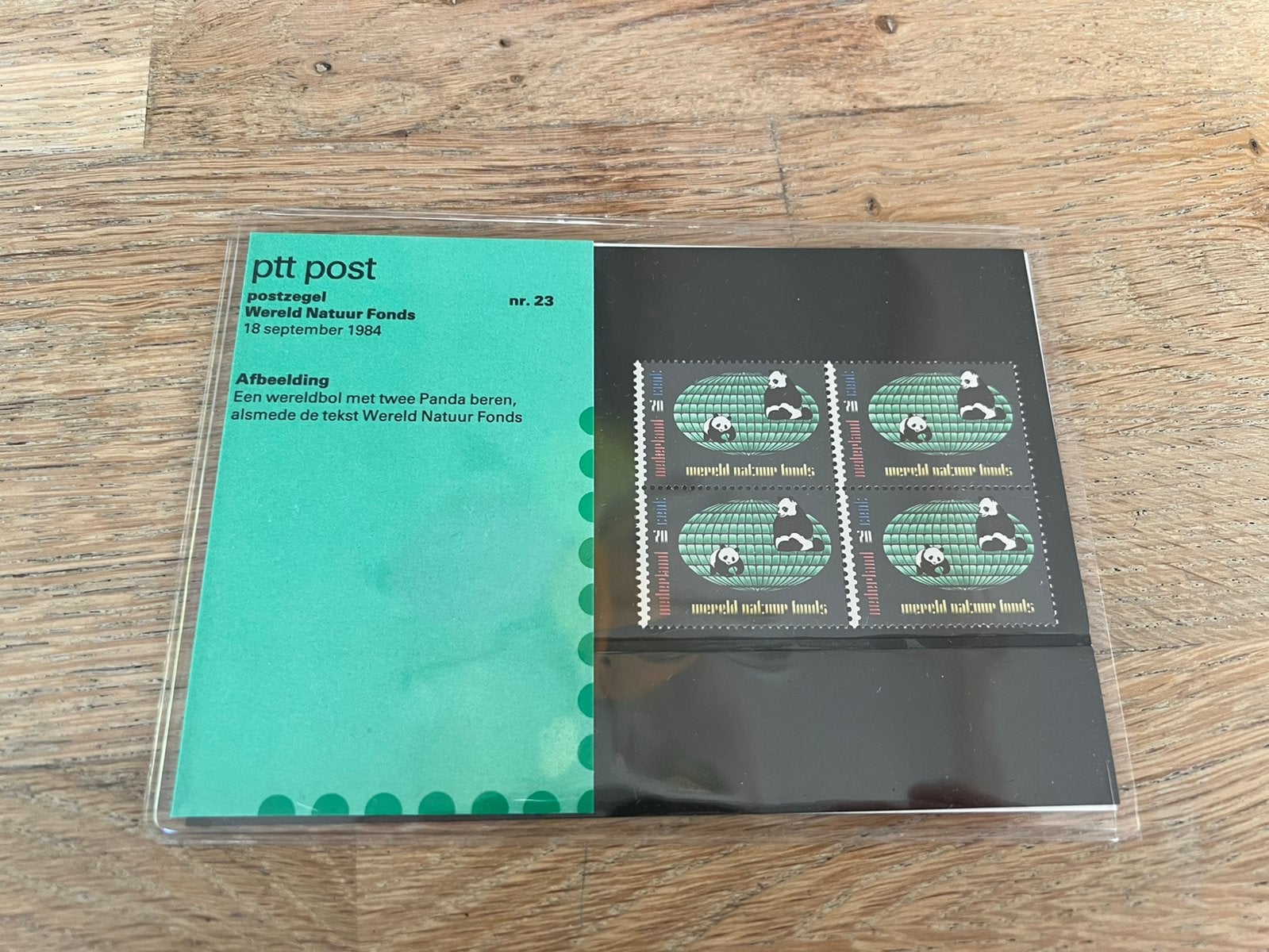 PTT Postzegelmapje 1984 - Wereld Natuur Fonds panda, Ophalen of Verzenden