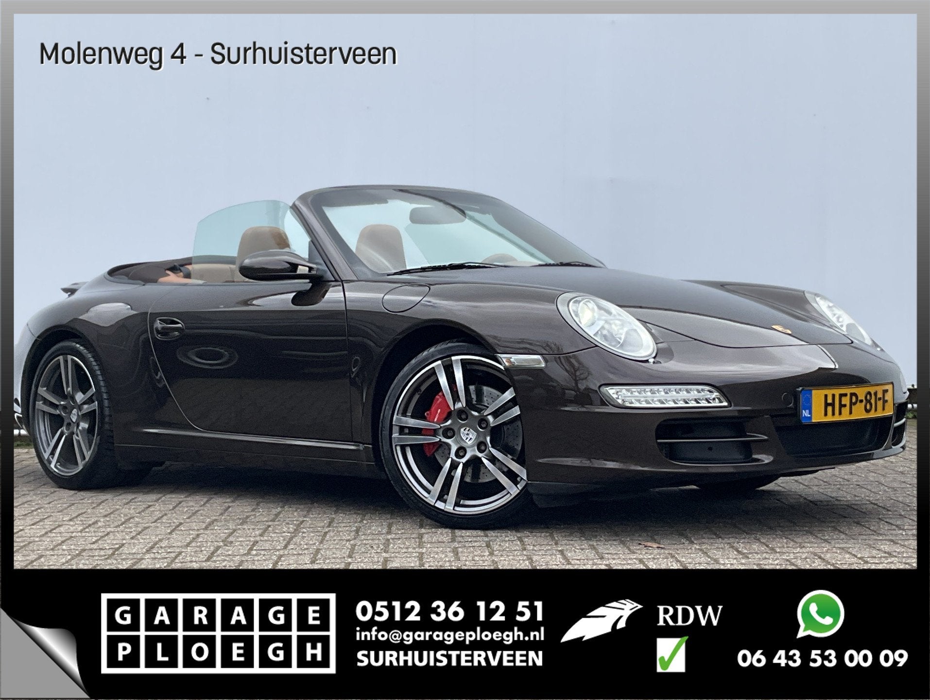 Porsche 911 Cabrio 3.8 355pk Carrera 4S H6 Cruise Carplay Vo, Auto's, Gebruikt, Automatische klimaatregeling, 4 stoelen, Leder