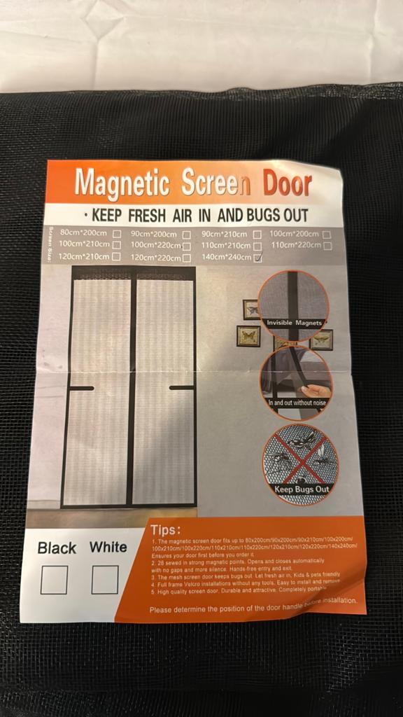 Magnetische vliegen hor zwart 140 x 240cm, Ophalen of Verzenden, Zo goed als nieuw