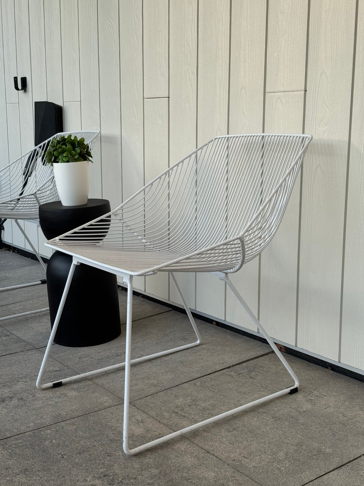 Metalen tuinstoelen Wire + kussens, Ophalen, Zo goed als nieuw