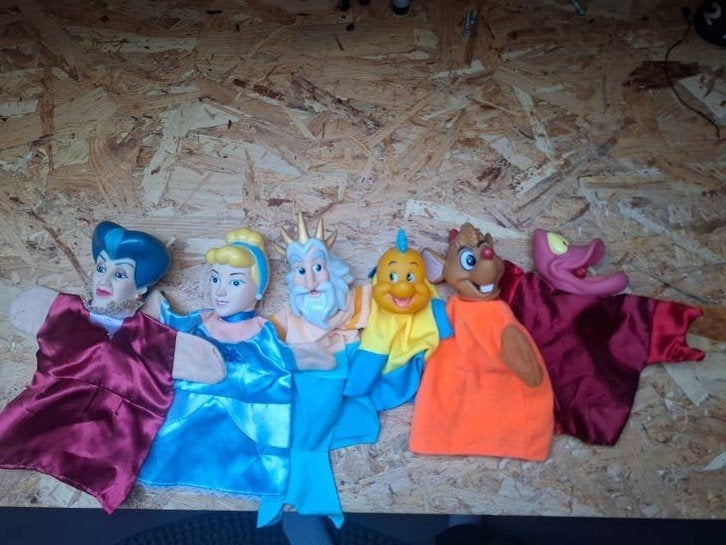 Zes vintage Disney handpoppen, Ophalen, Gebruikt, Overige typen