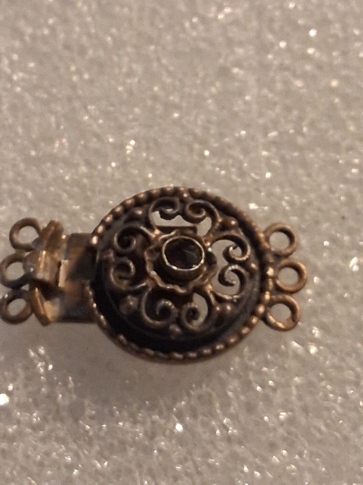 Zilver slot met Granaat steen  -- 3 rij, Ophalen of Verzenden, Nieuw, Zilver, Zilver