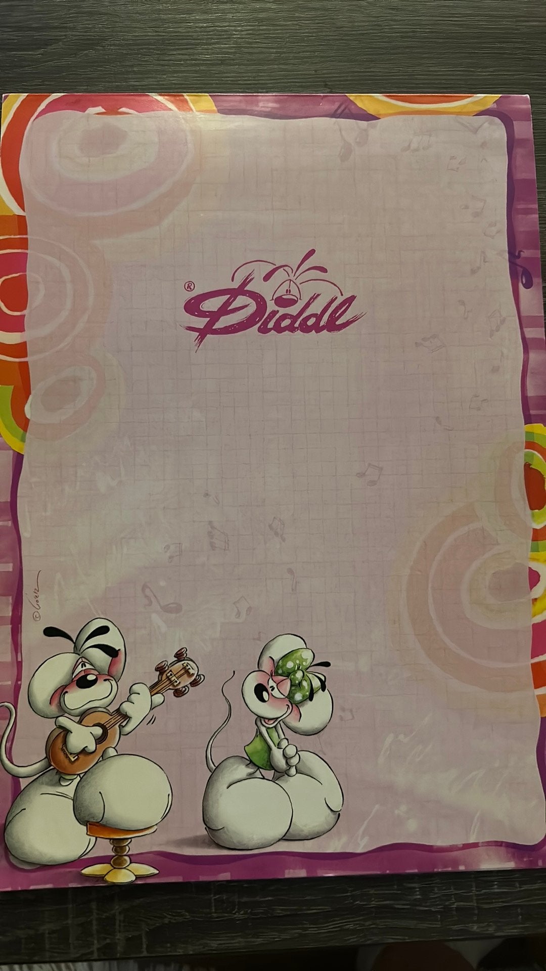 Diddl a6 blok Art.041318.004, Verzamelen, Diddl, Ophalen of Verzenden, Zo goed als nieuw, Papier, Kaart of Schrift