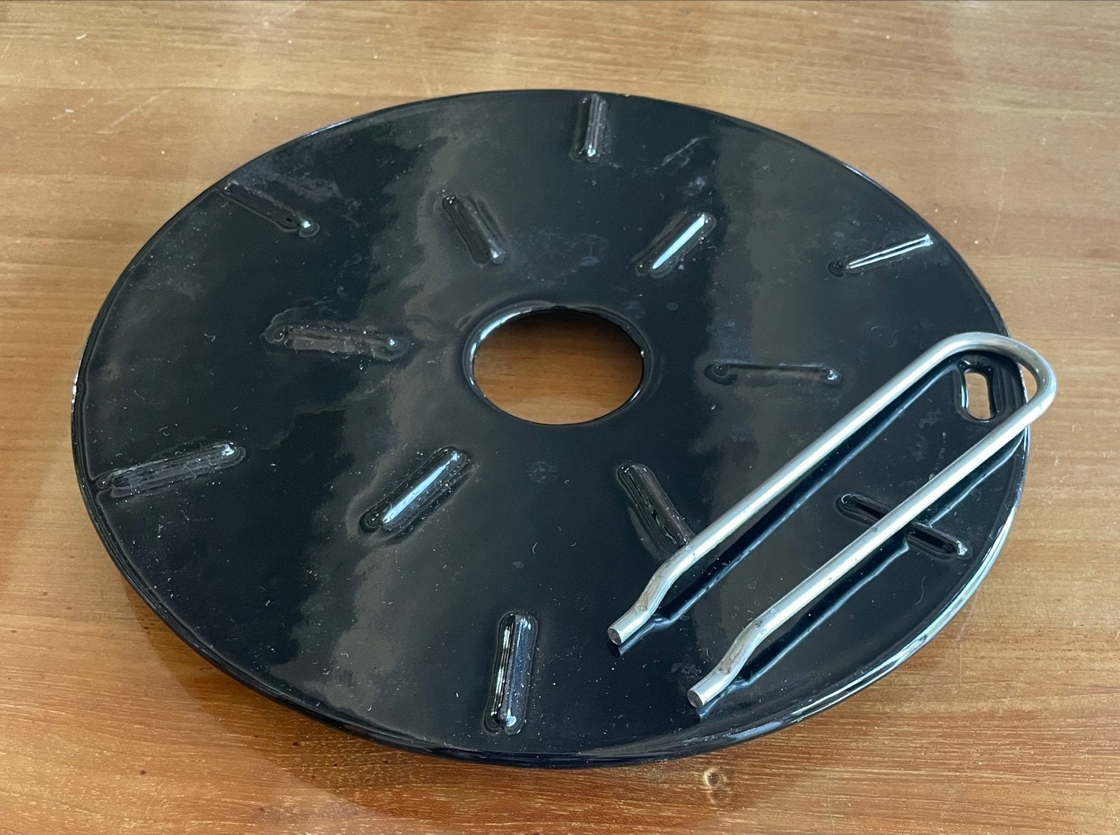 Oldenhof sudderplaat gietijzer ø 21 cm - Zo goed als nieuw, Overige typen, Ophalen of Verzenden, Zo goed als nieuw, Zwart