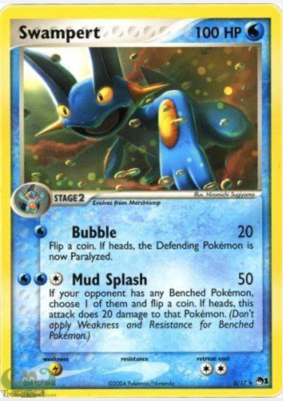 Swampert 2004 5/17, holo, Ophalen of Verzenden, Zo goed als nieuw, Losse kaart, Foil