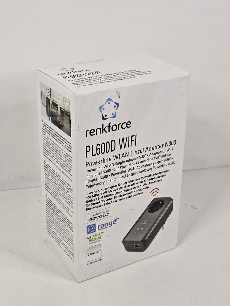 Renkforce PL600D WiFi Powerline Adapter N300, Ophalen of Verzenden, Zo goed als nieuw, Renkforce