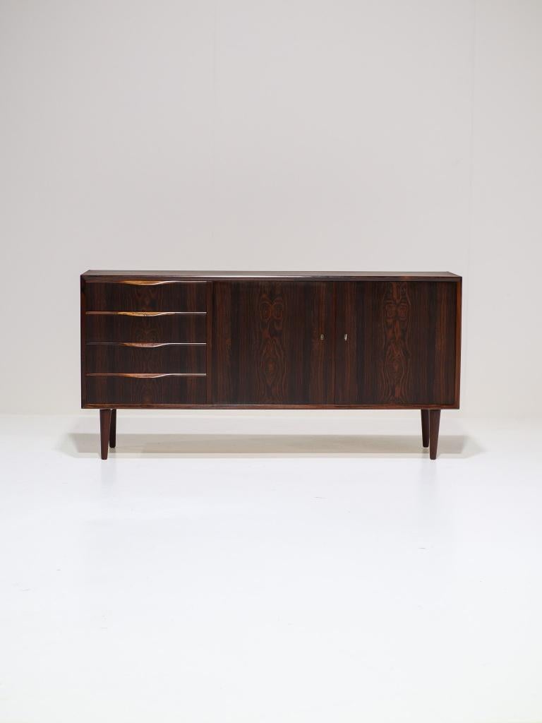 Erling Torvits sideboard palissander Deens dressoir, Huis en Inrichting, Kasten | Dressoirs, Zo goed als nieuw, 150 tot 200 cm