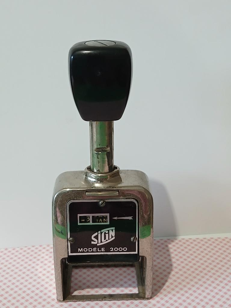 Vintage Sign  Automatische Datumstempel. Model 2000, Ophalen of Verzenden