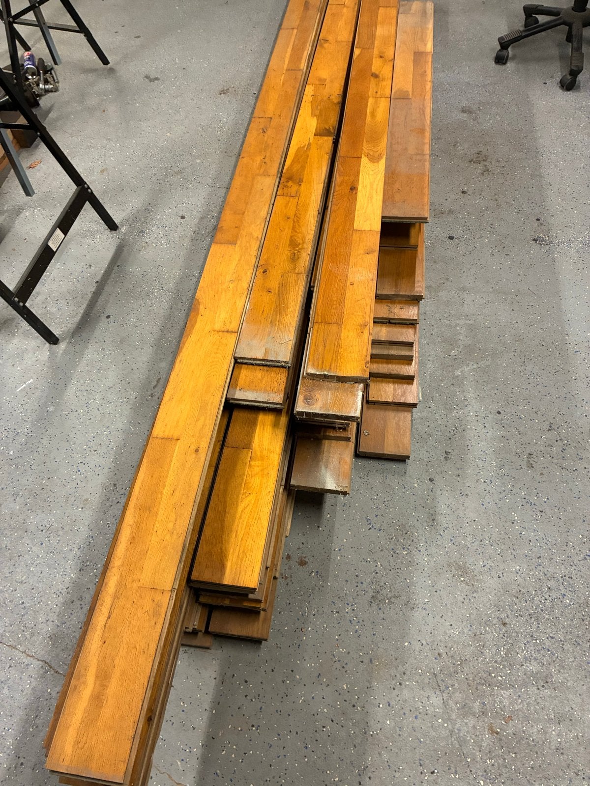 Junckers parket 22 mm massief - 18 m², Gebruikt, 10 m² of meer, 10 tot 30 cm, Hout