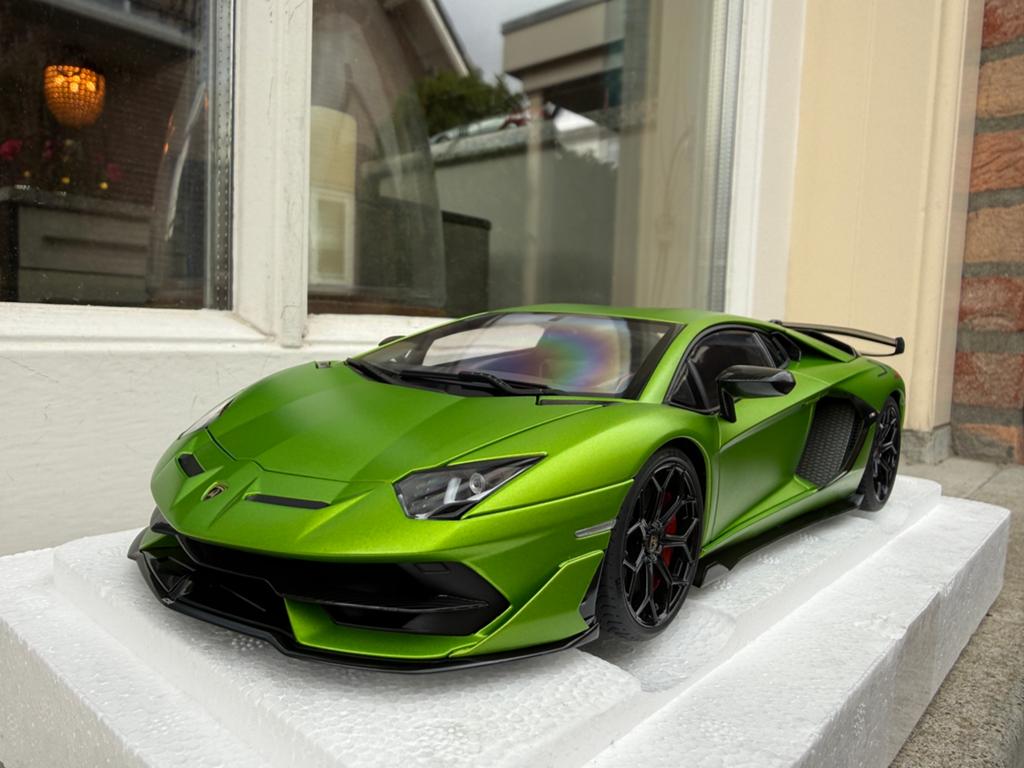 1:18 Lamborghini Aventador SVJ Matt Green Autoart 7917, Auto, Autoart, Nieuw, Ophalen of Verzenden