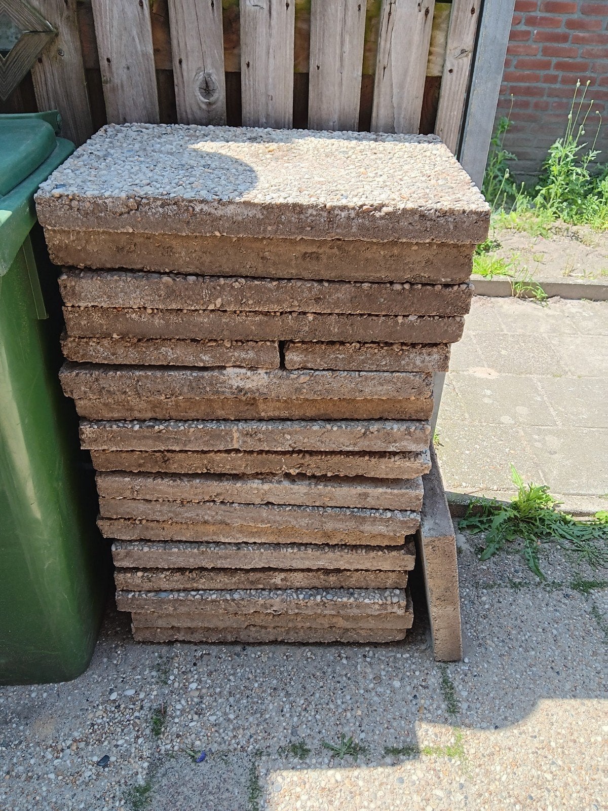 Gratis grindtegels 60x40 cm, Tuin en Terras, Ophalen, Gebruikt, Beton, Terrastegels