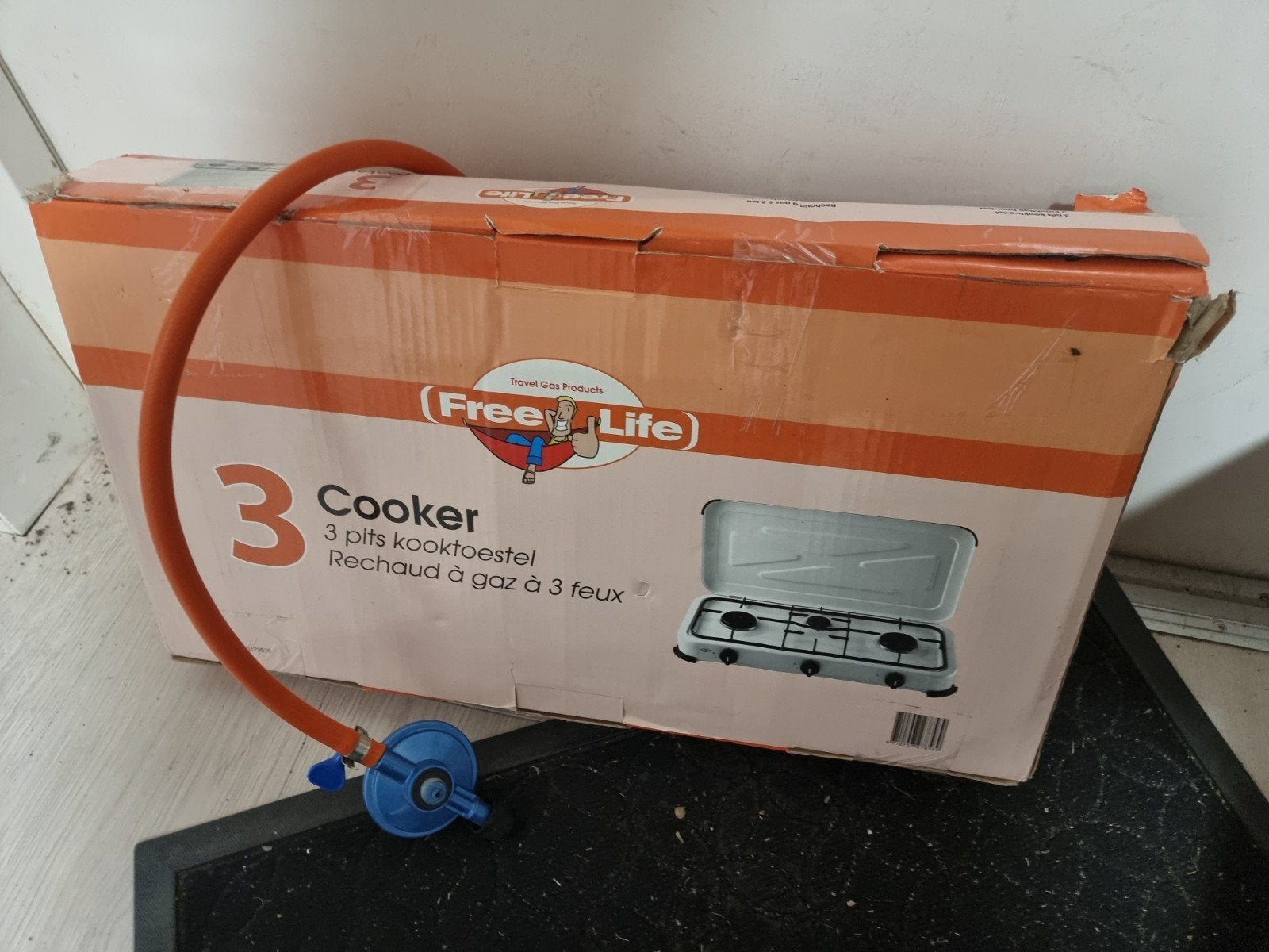 Free Life 3-pits camping gasstel, Ophalen of Verzenden, Zo goed als nieuw