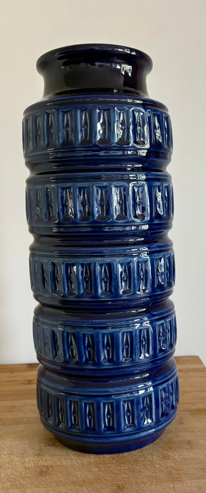 Scheurich Kobalt Blauw Vaas - West Germany Mid Century, Ophalen