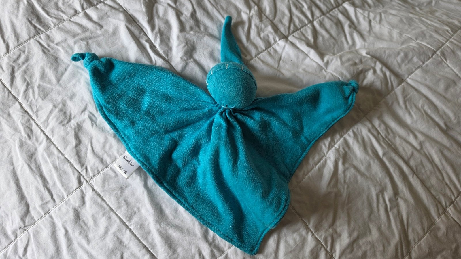Blauwe knuffeldoekje/tutpopje van Bambino, Ophalen of Verzenden, Gebruikt, Overige typen