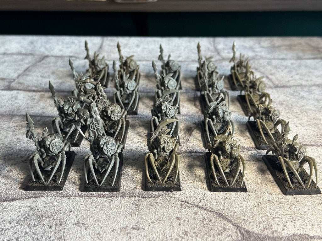 20x Forest Goblin Spider Riders met 2x full command, Hobby en Vrije tijd, Wargaming, Gebruikt, Warhammer, Figuurtje(s), Ophalen of Verzenden