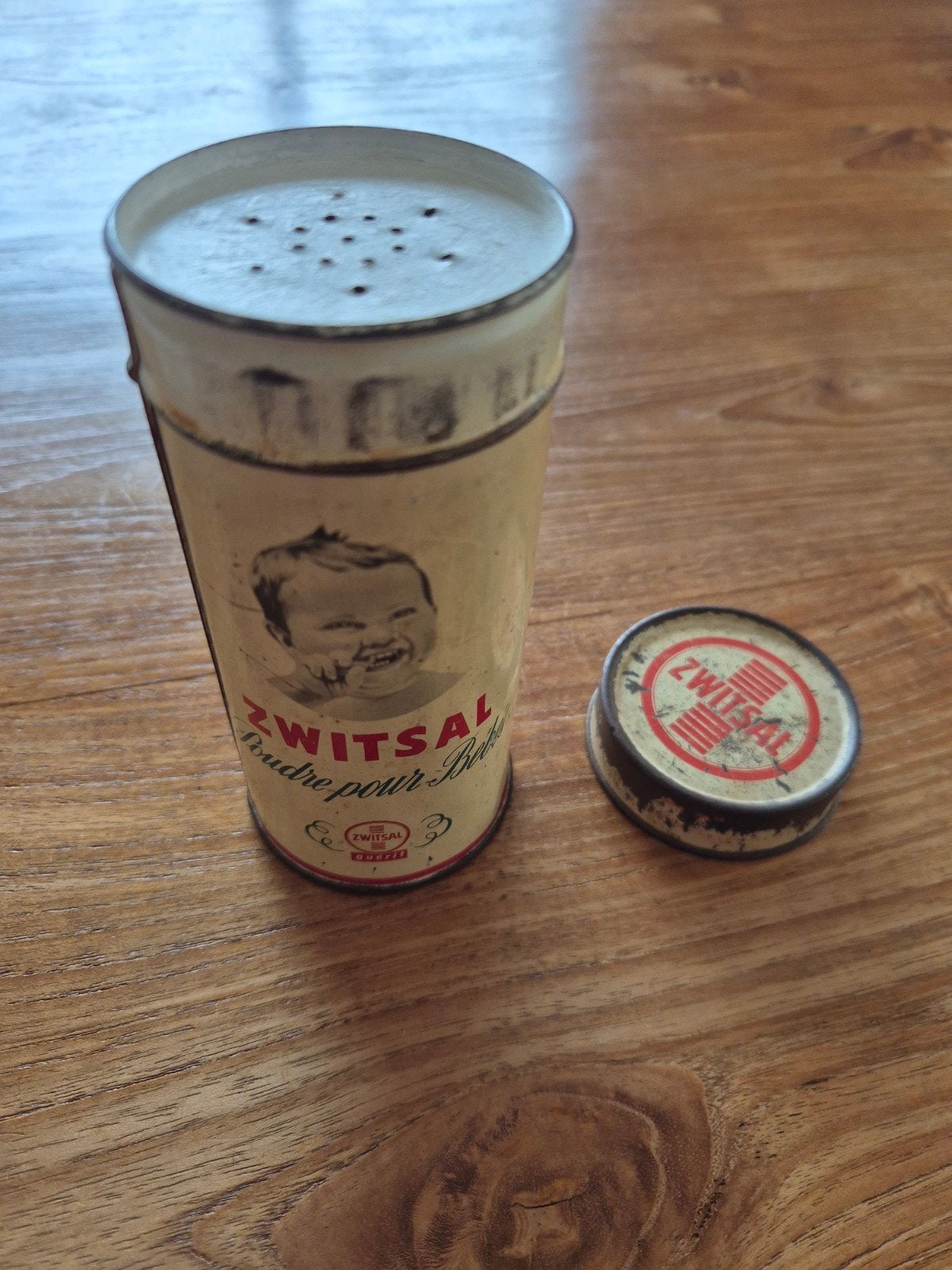 Vintage Zwitsal talkpoeder bus - nostalgisch verzamelobject, Ophalen of Verzenden