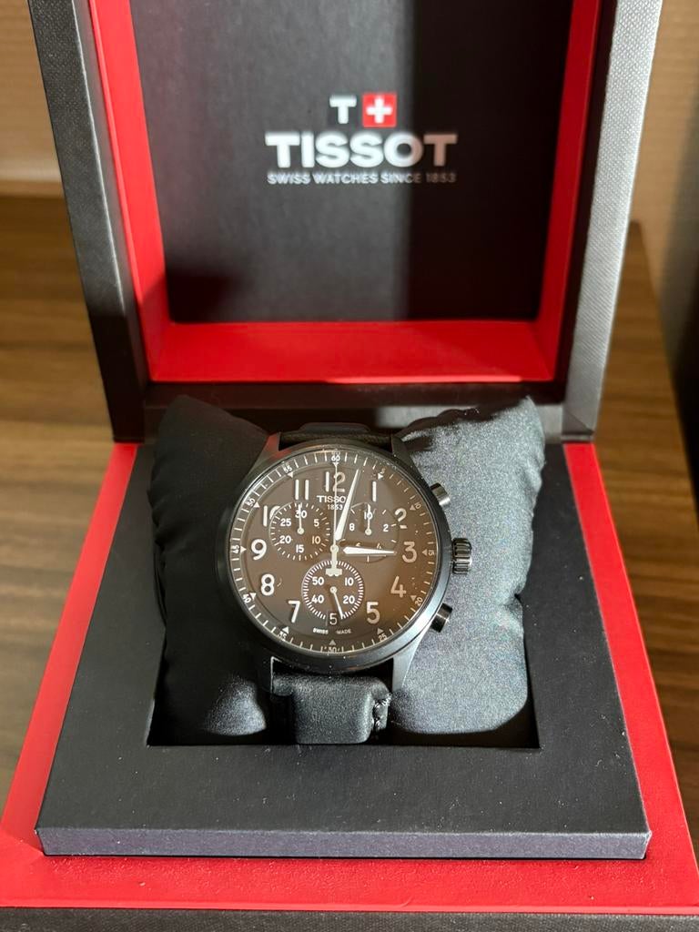 TISSOT CHRONO XL VINTAGE T1166173605200, Sieraden, Tassen en Uiterlijk, Horloges | Heren, Overige merken, Leer, Staal, Polshorloge