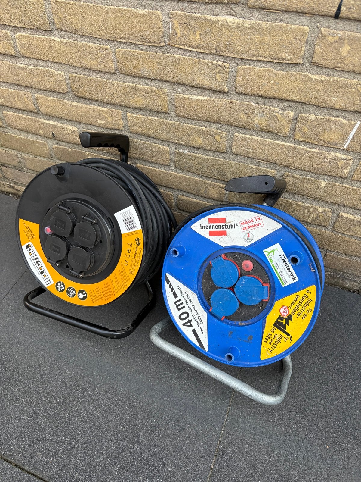 2 Kabelhaspels 40m - Nieuw en Gebruikt, Ophalen, Brennenstuhl, Kabelhaspel