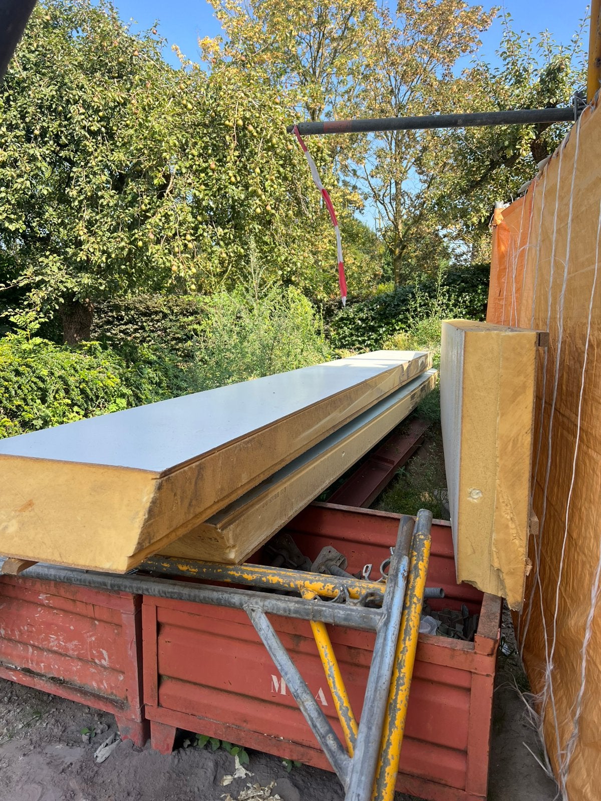 Recterende dakplaten, Ophalen, 12 cm of meer, Zo goed als nieuw, Hardschuim (Pir)