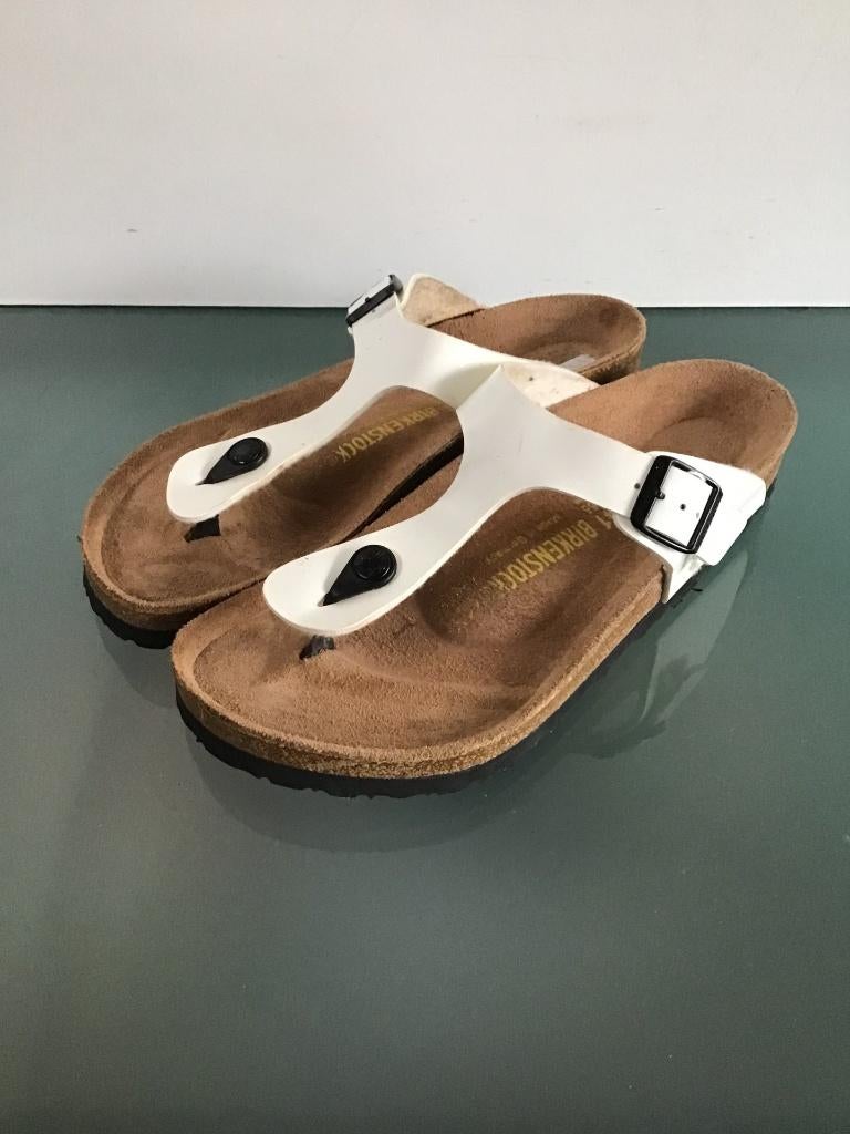 Birkenstock Gizeh 41 | wit slippers | Gratis verzenden, Slippers, Verzenden, Wit, Nieuw
