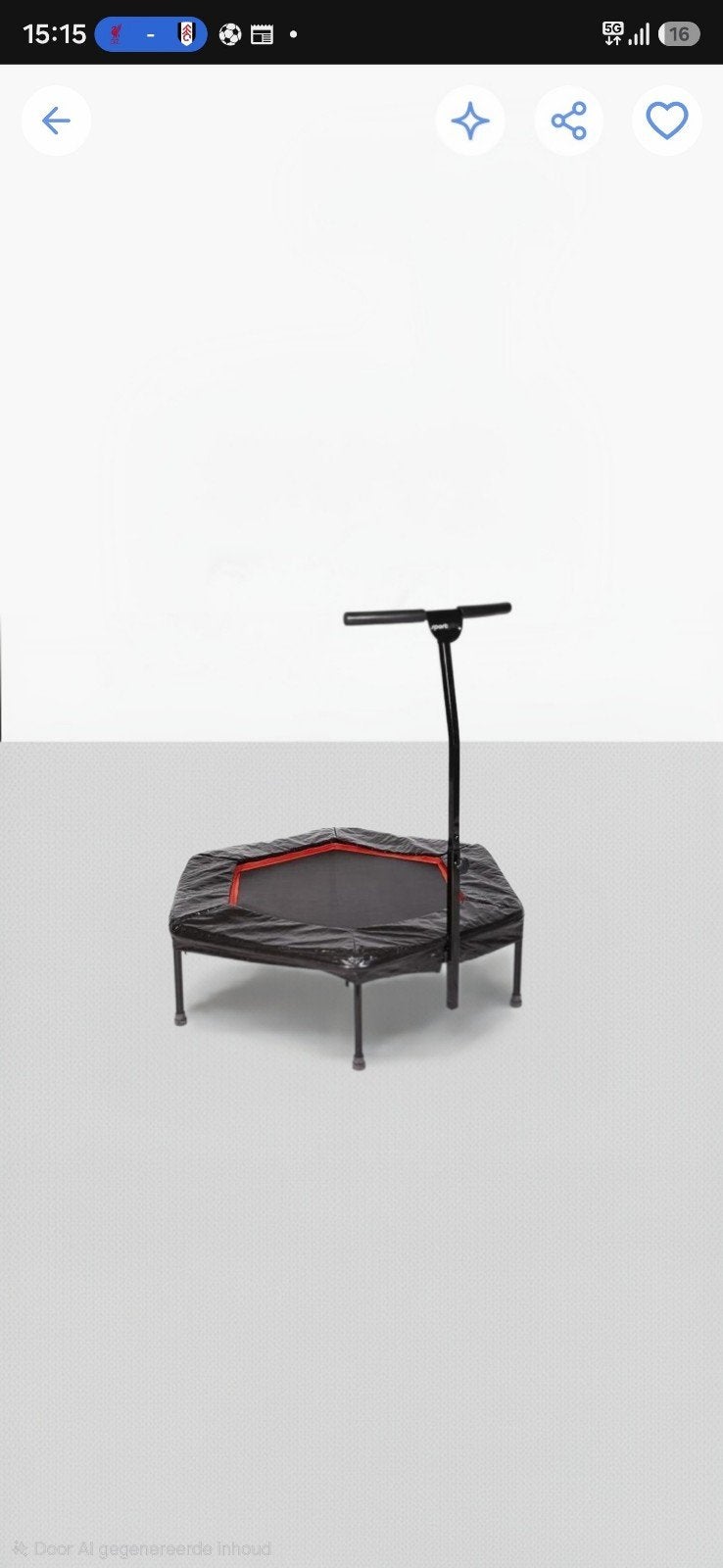 SportPlus Fitness Trampoline 110 cm met Handgreep, Ophalen, Zo goed als nieuw, Buik, Overige typen
