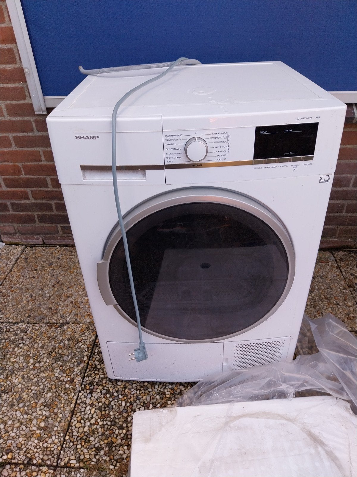 Sharp droger defect - draait niet meer, Witgoed en Apparatuur, Ophalen, 6 tot 8 kg, Voorlader, Niet werkend