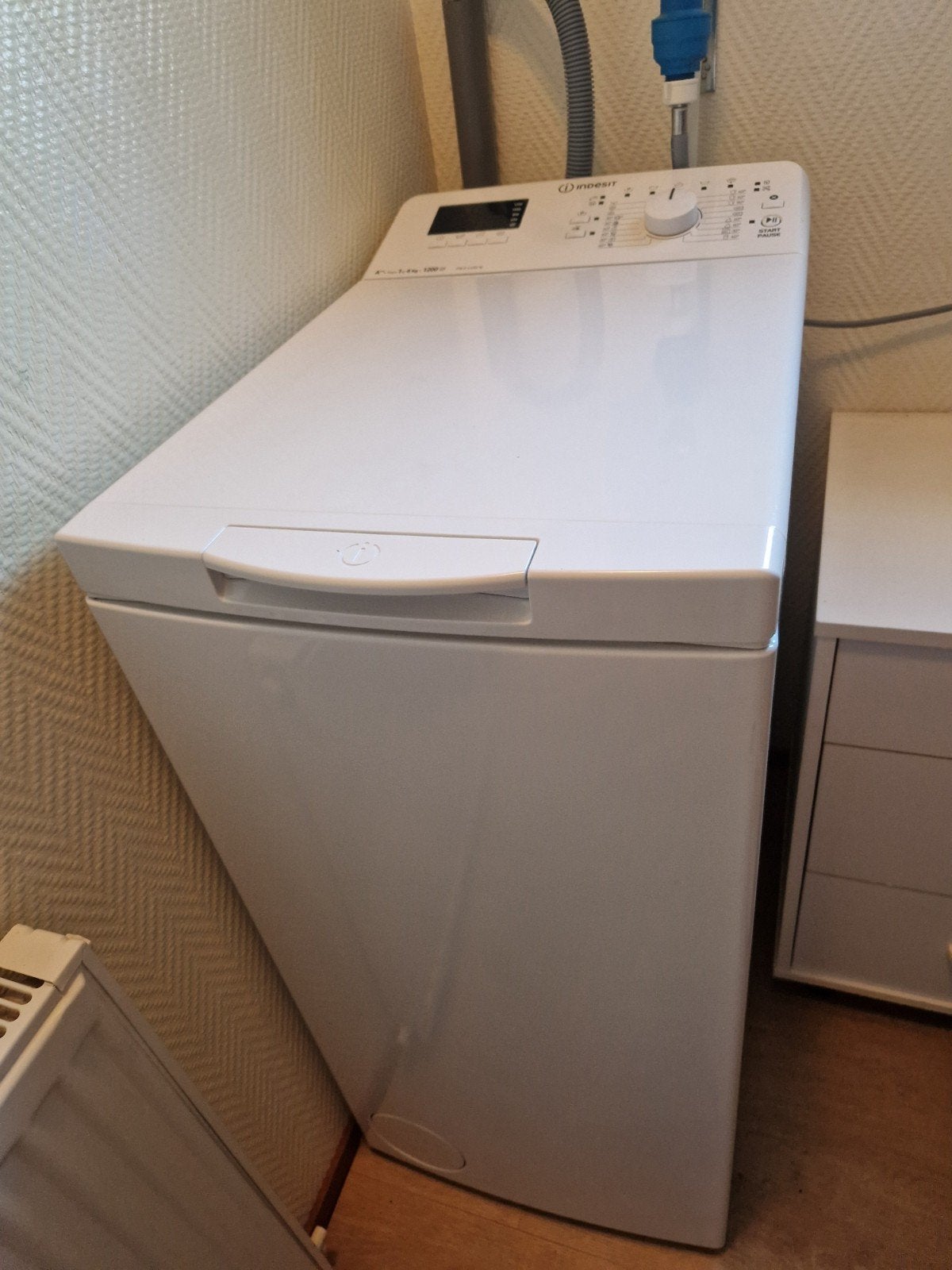 Indesit Bovenlader Wasmachine - 6 kg, 1200 toeren, Witgoed en Apparatuur, Ophalen, Gebruikt, Bovenlader, Energieklasse A of zuiniger