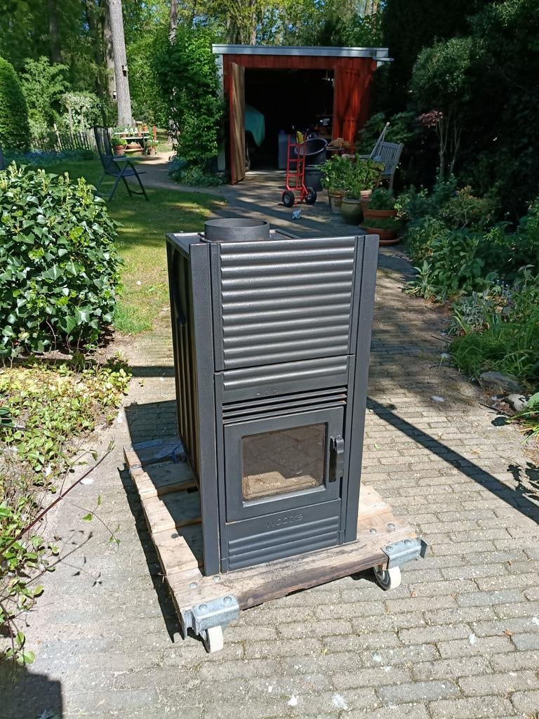 Wodtke houtkachel / inzethaard met naverbrander, Huis en Inrichting, Kachels, Ophalen, Gebruikt, Houtkachel, Inbouw