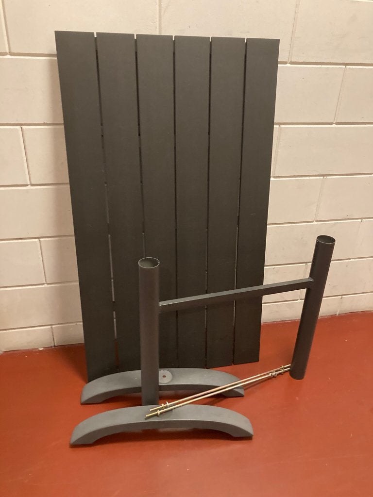 Tuintafel 120x70x72cm, royal grey met antraciet blad ., Tuin en Terras, Tuintafels, Ophalen, Zo goed als nieuw, Rechthoekig, Aluminium