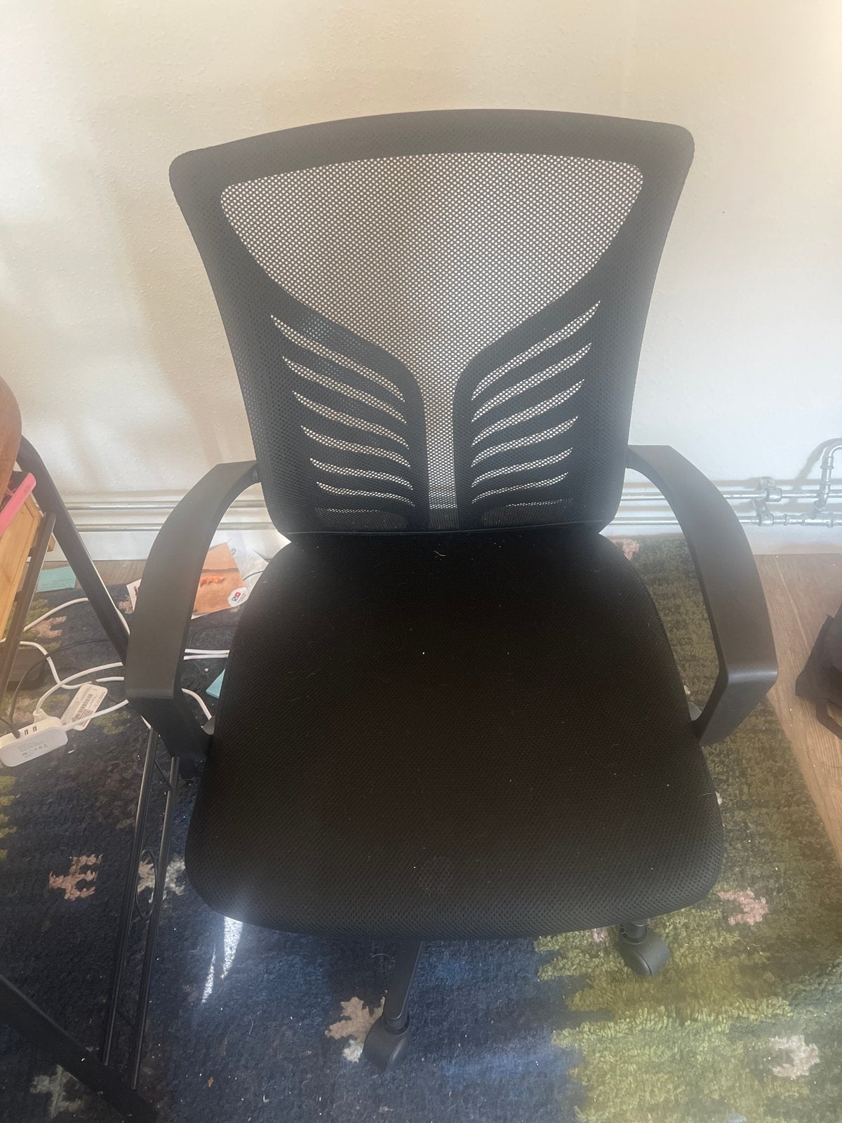 Zwarte Bureaustoel met Mesh Rugleuning, Ophalen, Gebruikt, Zwart, Bureaustoel
