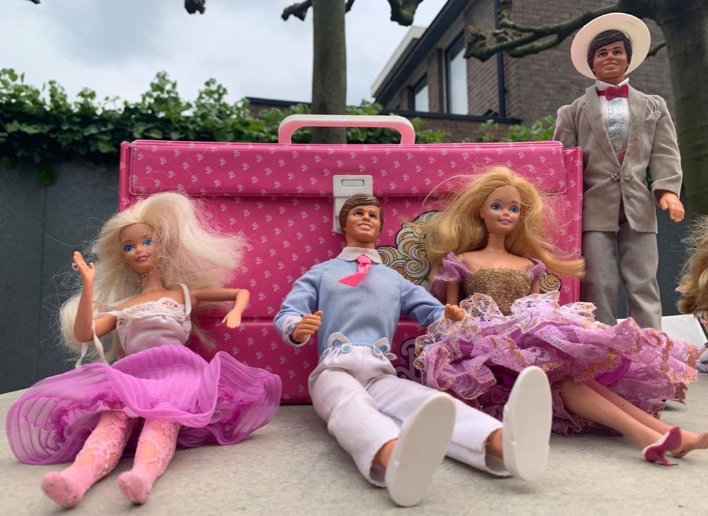 Vintage Barbie en Ken poppen set, Ophalen of Verzenden, Gebruikt, Barbie
