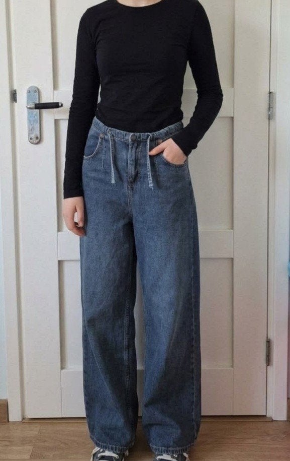 Zara Wide Leg Jeans Maat 156 (12-13 jaar) - Nette Staat, Broek, Meisje, Ophalen of Verzenden, Zo goed als nieuw