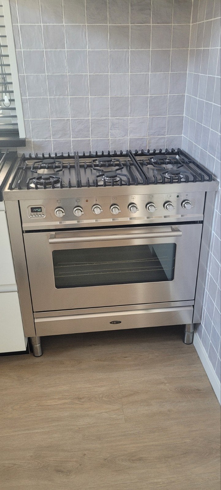 Boretti gasfornuis rvs, Witgoed en Apparatuur, Fornuizen, Ophalen, Gebruikt, 60 cm of meer, Gas