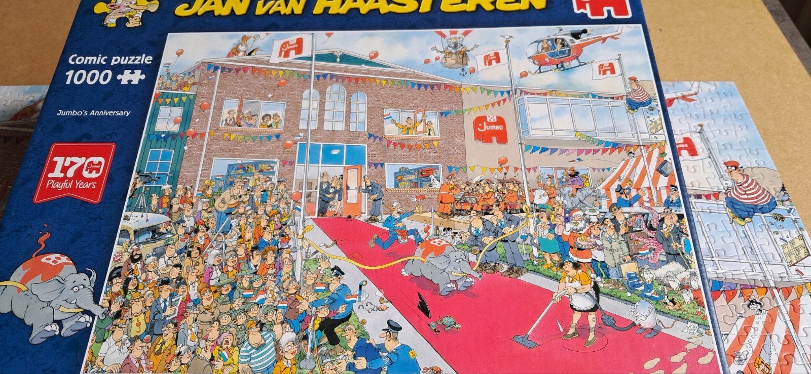 Jan van Haasteren Jumbo's Anniversary 1000 stukjes, Ophalen, 500 t/m 1500 stukjes, Zo goed als nieuw, Legpuzzel