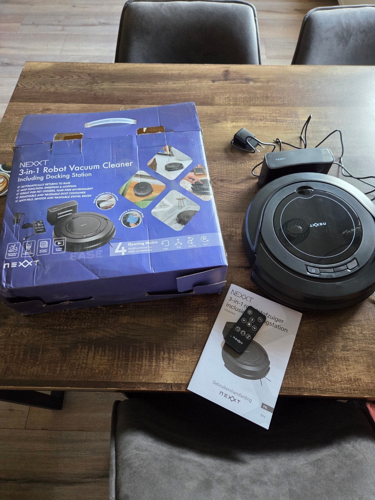 NEXXT 3-in-1 Robotstofzuiger, Overige merken, Draadloos, Ophalen of Verzenden, Zo goed als nieuw