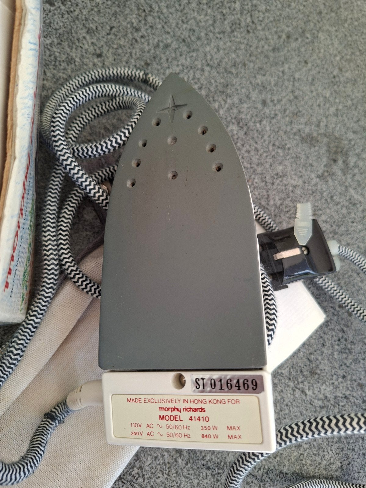 Vintage Morphy Richards Reisstoomstrijkijzer 1987, Witgoed en Apparatuur, Ophalen of Verzenden