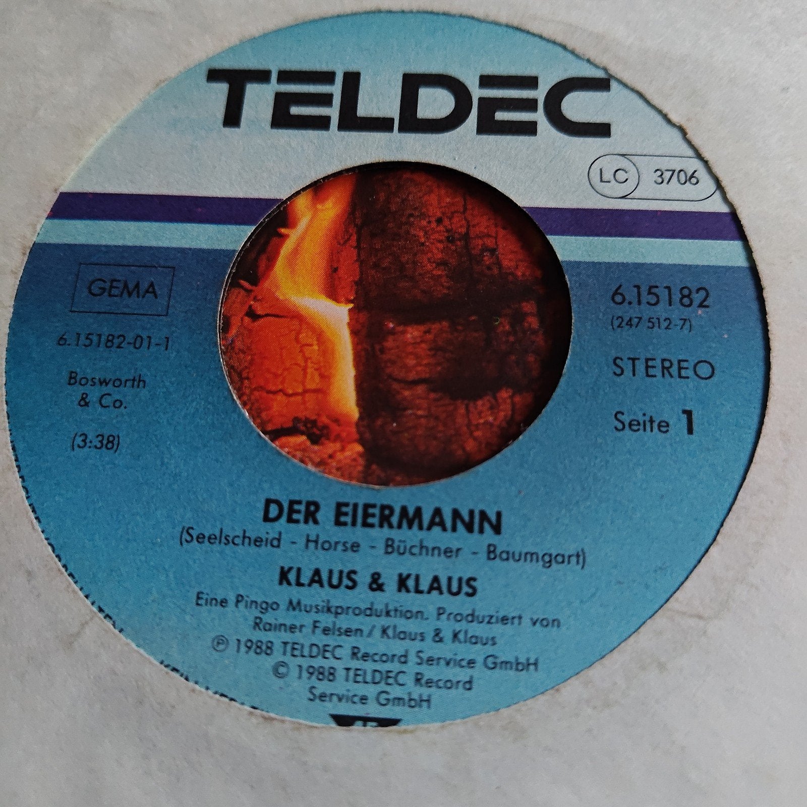 Klaus & Klaus - Der Eiermann (Single, 1988), Ophalen of Verzenden, Gebruikt, 7 inch, Schlager