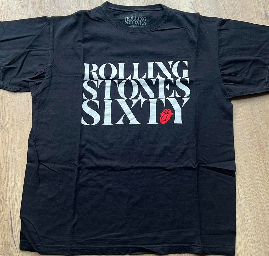 Rolling Stones - Sixty Tour Shirt, Kleding | Heren, T-shirts, Ophalen of Verzenden, Zo goed als nieuw, Maat 56/58 (XL), Zwart