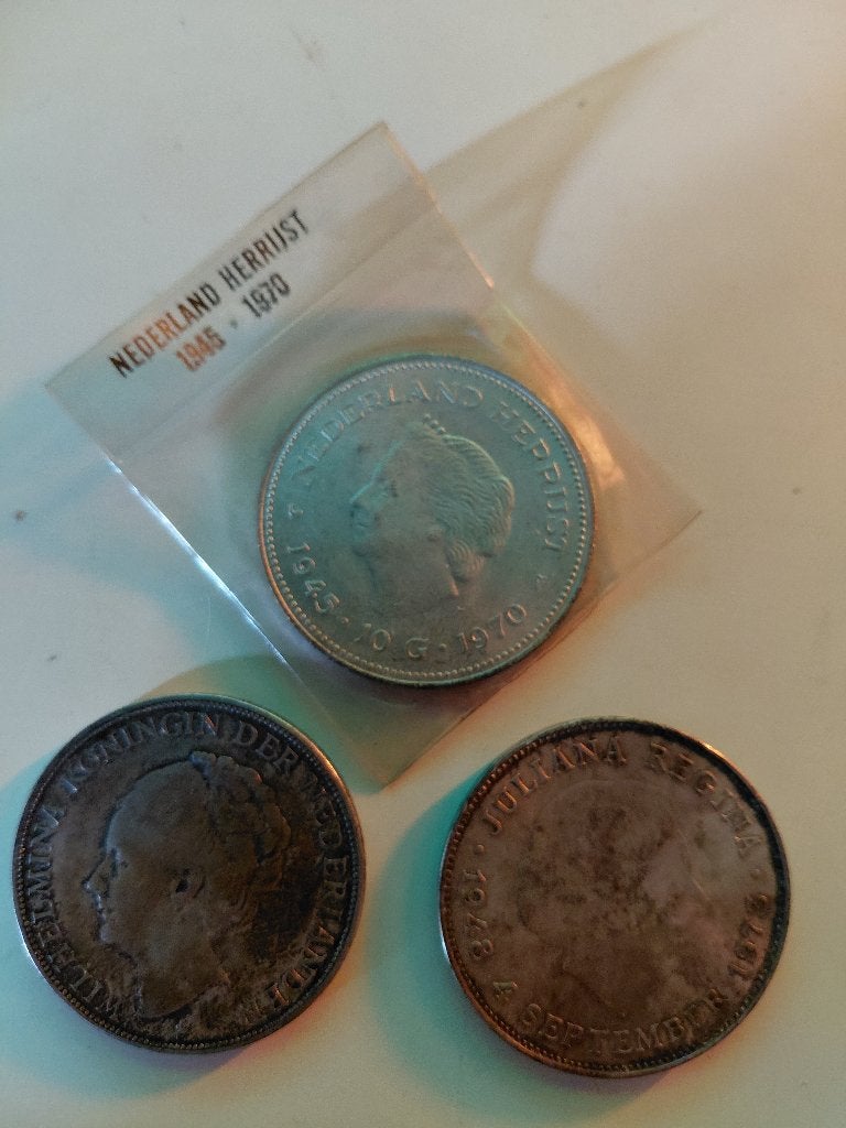 Zilveren munten, Postzegels en Munten, Munten | Nederland, Koningin Juliana, Setje, Zilver, Overige waardes