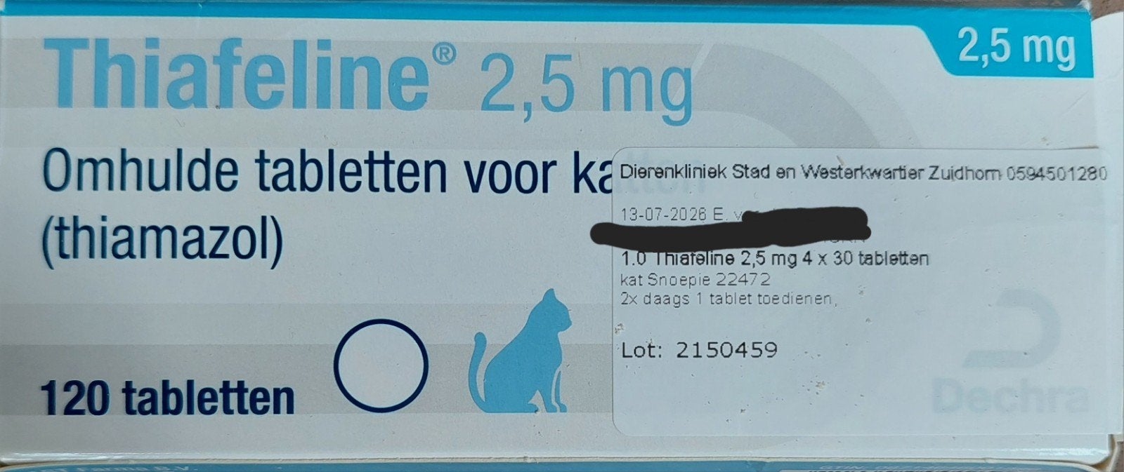 Schildklier medicatie voor poes., Ophalen of Verzenden