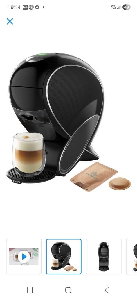 Krups Nescafé Dolce Gusto Oblo Koffiecupmachine Zwart, Koffiepads en cups, Koffiemachine, Ophalen of Verzenden, Zo goed als nieuw